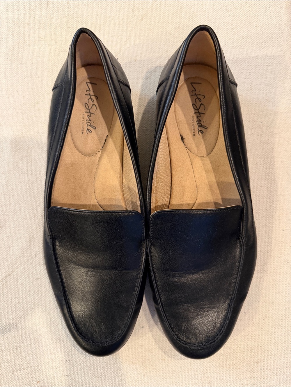 LifeStride Margot Women’s Black Slip-On Loafers Size 10W